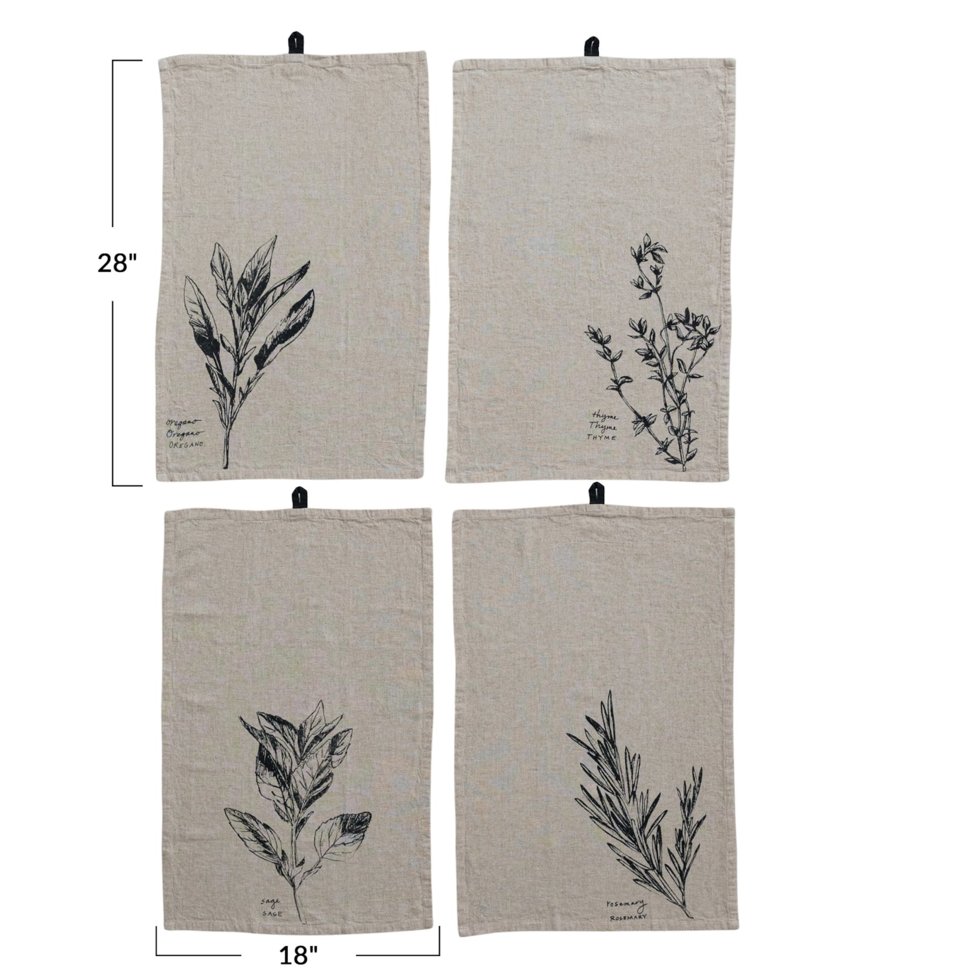 Hello Honey® Inspirational Sayings Linen Blend Tea Towel Set